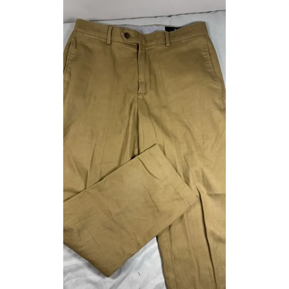 Daniel Cremieux Chino Pants Men’s 31x30 Khaki Stretch Flat Front Casual